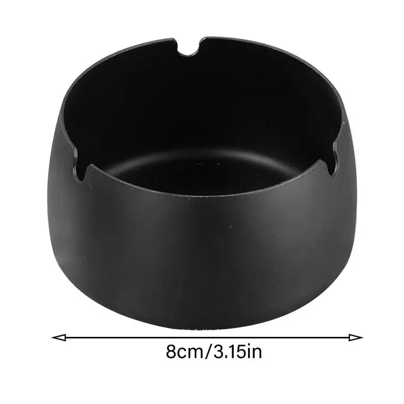 Cigar Ashtray Stainless Steel Round Shaped Decorative Tabletop Cigarettes Ash Holder For Home Bedroom Office Tabletop