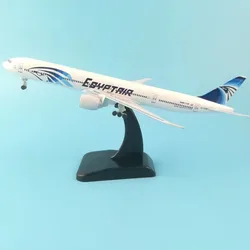 20cm Egypt Airlines Boeing 777 Alloy Plane B777 with wheels 1:400 Aircraft Model Replica Collectibles Home Decoration