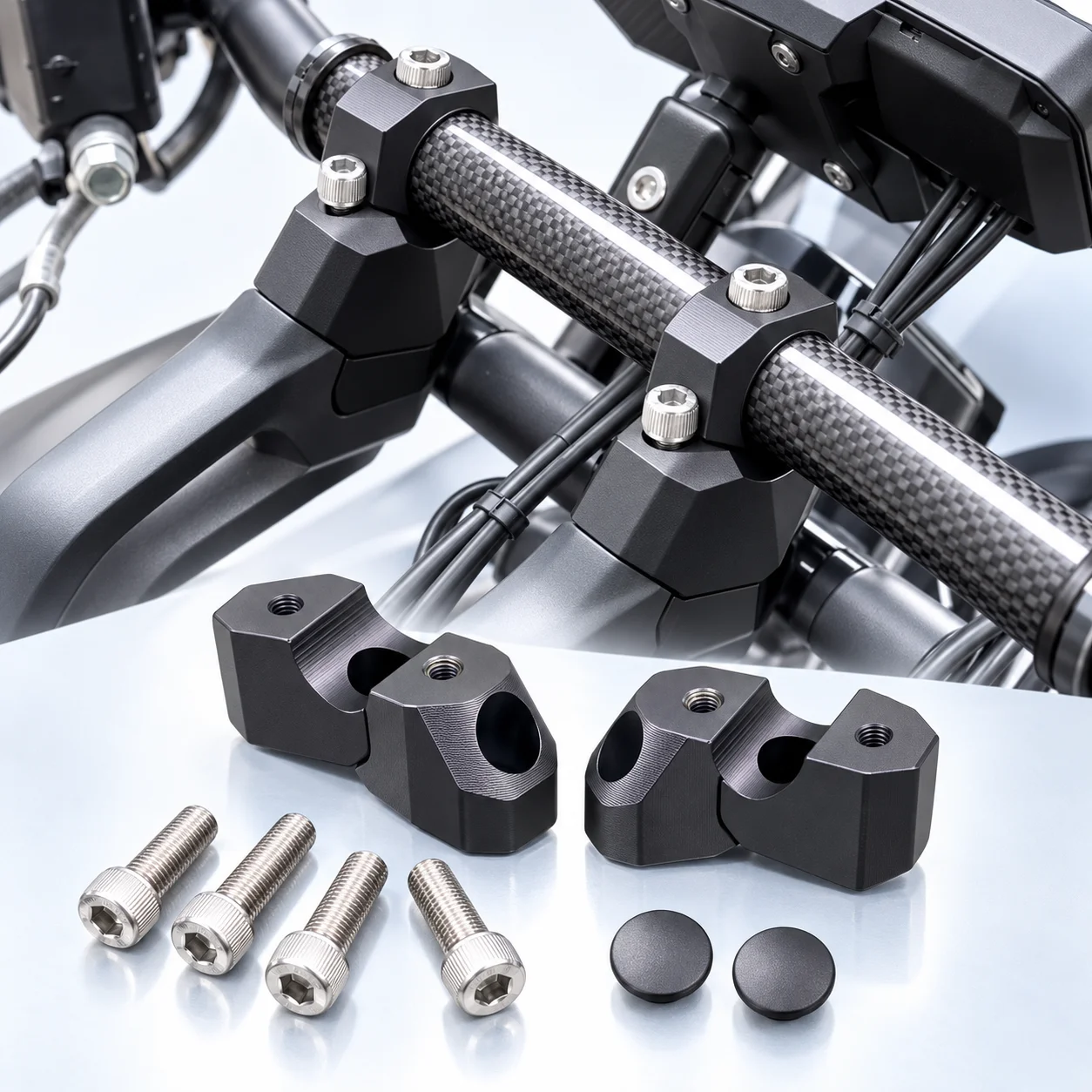 FIT FOR VOGE CU525 CU-525 525CU Handlebar Riser Heighten Move Back Block Bar Mount Adapter Accessories