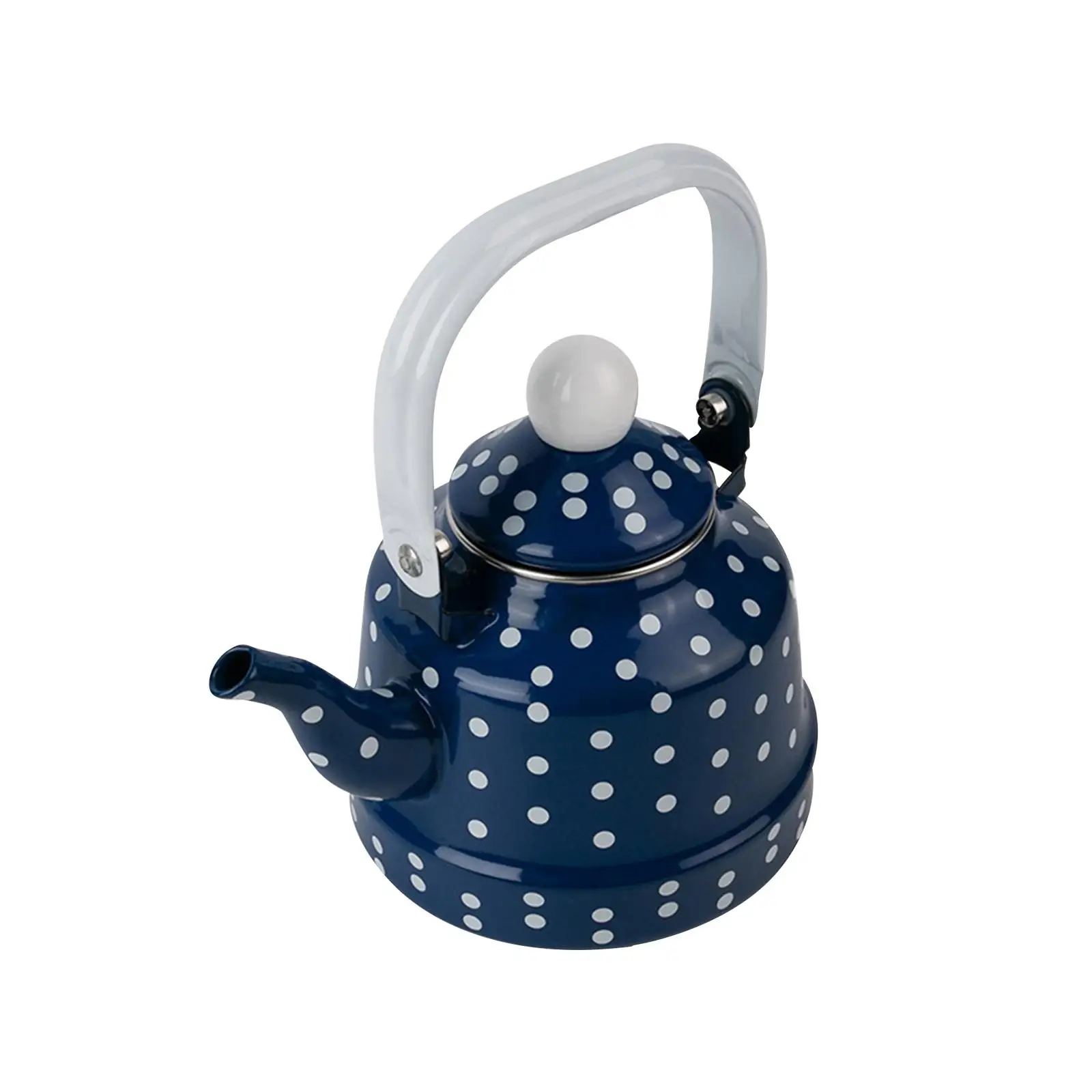 Vintage Enamel Kettle Apply to Various Stovetops 1.1L for Induction Cooker