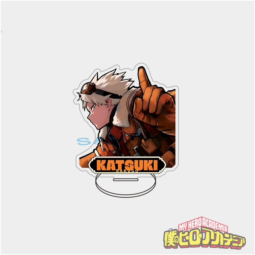 My Hero Academia MHA 10CM Double Sided Acrylic Stand Keychain Collectible Merchandise Izuku Shota DABI Gift Bag Charm