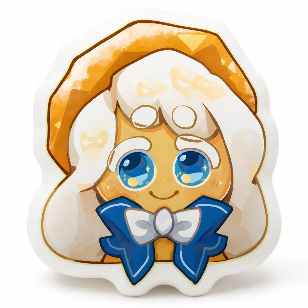 Cookie Run Kingdom Cream Puff Cookie Plush Pillow Cushion Irregular Stuffed Throw Pillow Home Decor Gift Sofa Bed Home