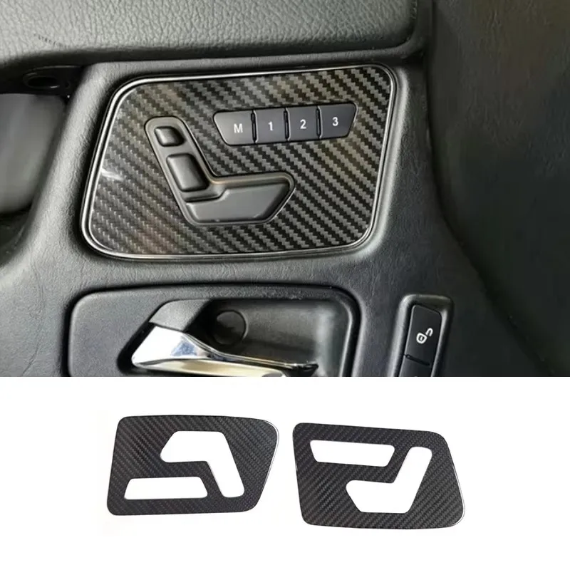 Used for Mercedes Benz G-Class W463 G500 2013-2018 genuine carbon fiber seat adjustment switch button decorative cover