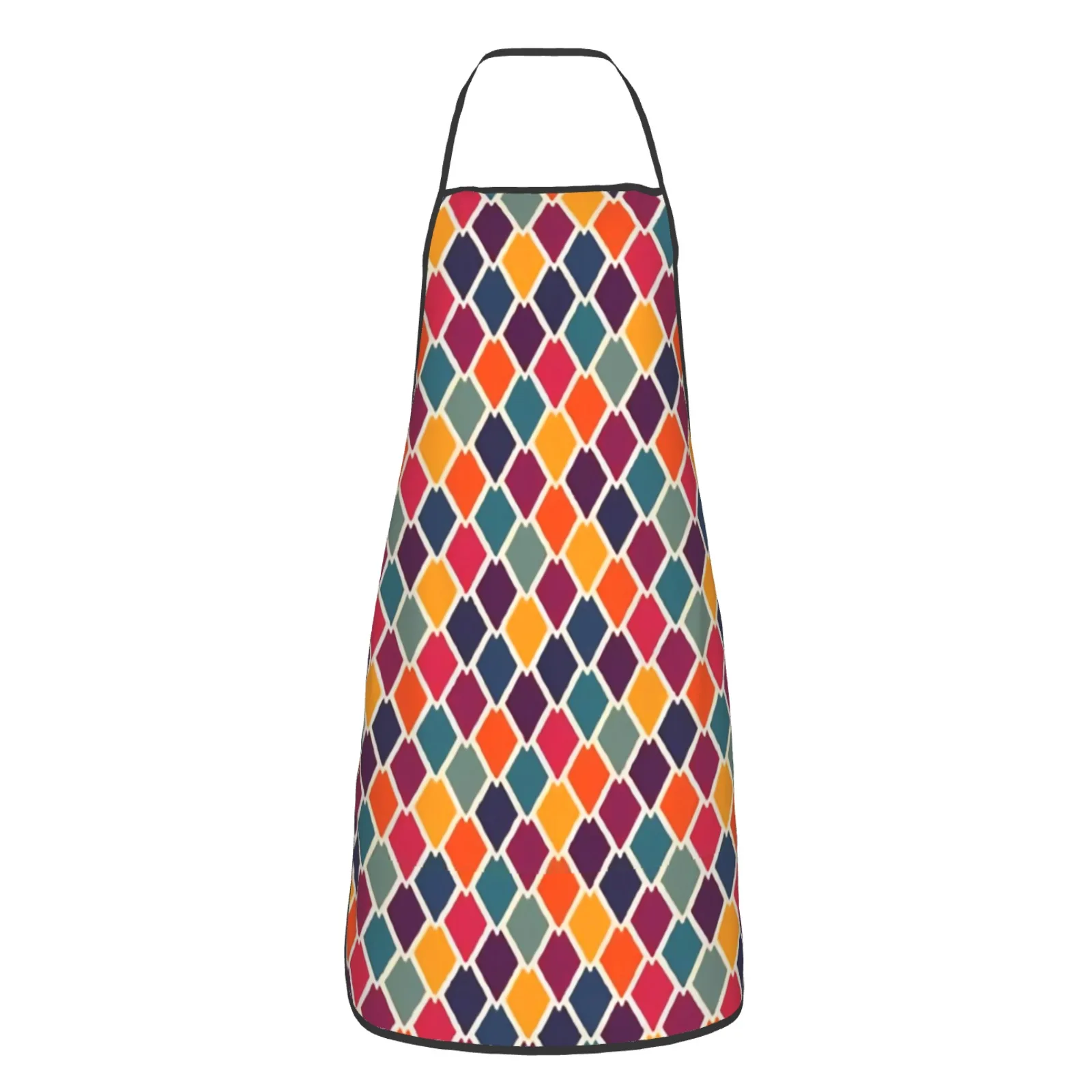 The Geometric Polyester locking hem Apron Home Cooking Baking Kitchen Colorful Geometry Apron Bohemia Geometric Geometrical