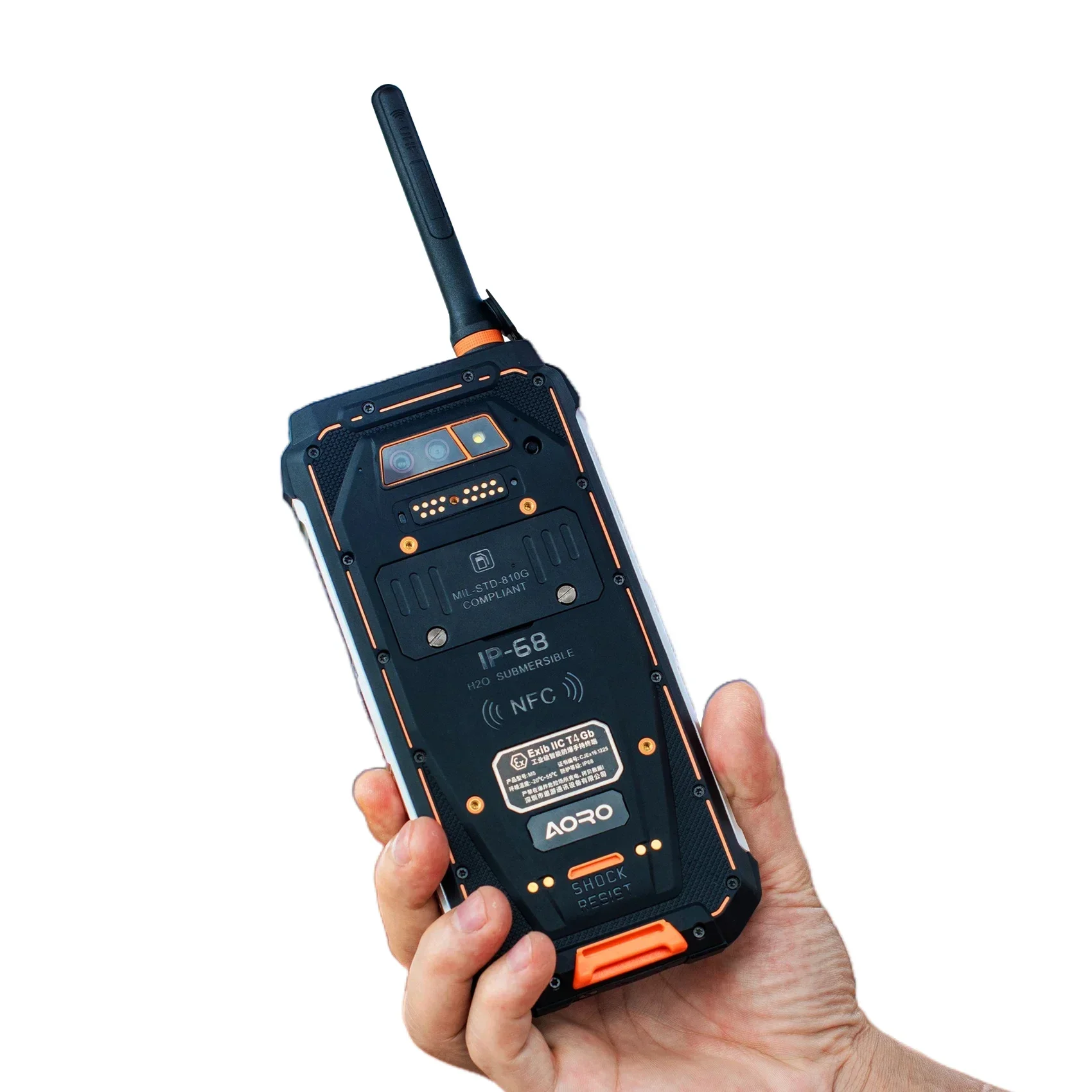 

AORO M5 Android 4G IP68 DMR UHF Vhf Radio Waterproof Rugged Cell Phones Woki Toki Digital Mobile Phone With Walkie Talkie