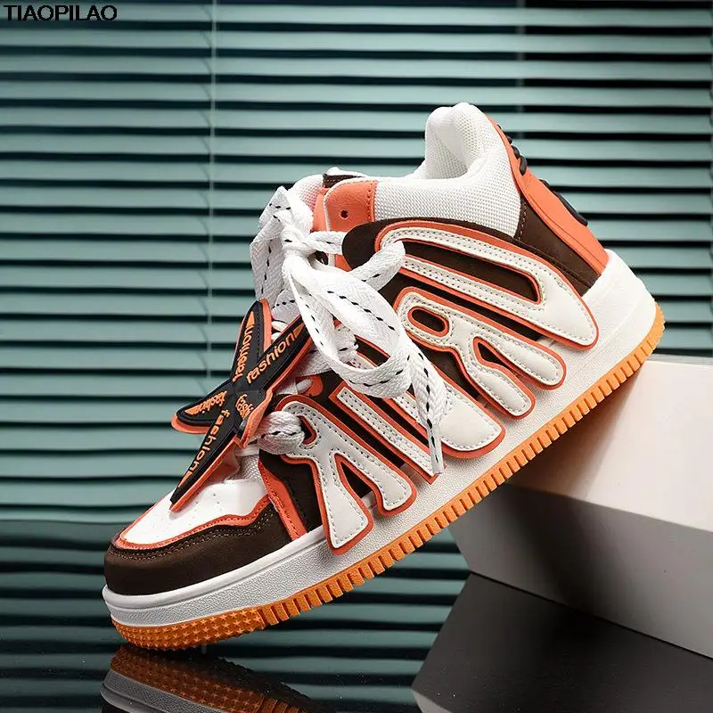 

Высокие винтажные мужские кроссовки с буквенным принтом, повседневная мужская обувь на толстой подошве в немецком стиле, весенне-осенняя обувь для мальчиков