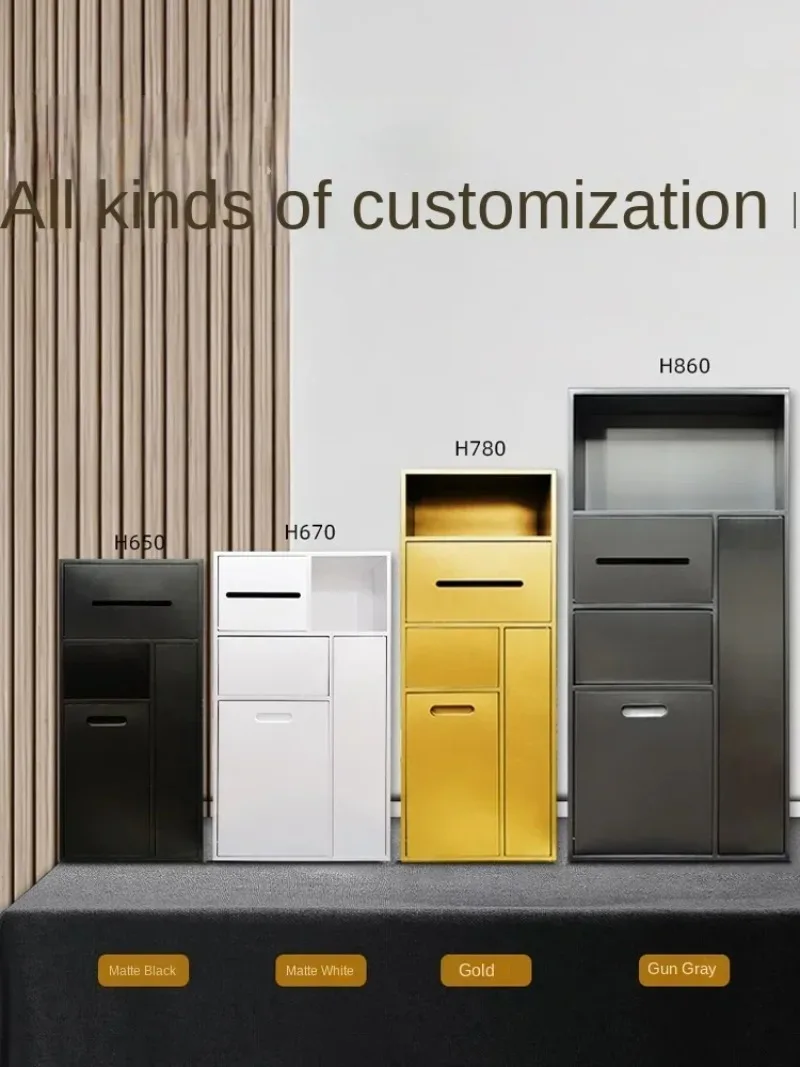 

Stainless Steel Niche Embedded Toilet Wall Storage Rack Toilet Brush Bathroom Metal Trash Can Embedded Cabinet