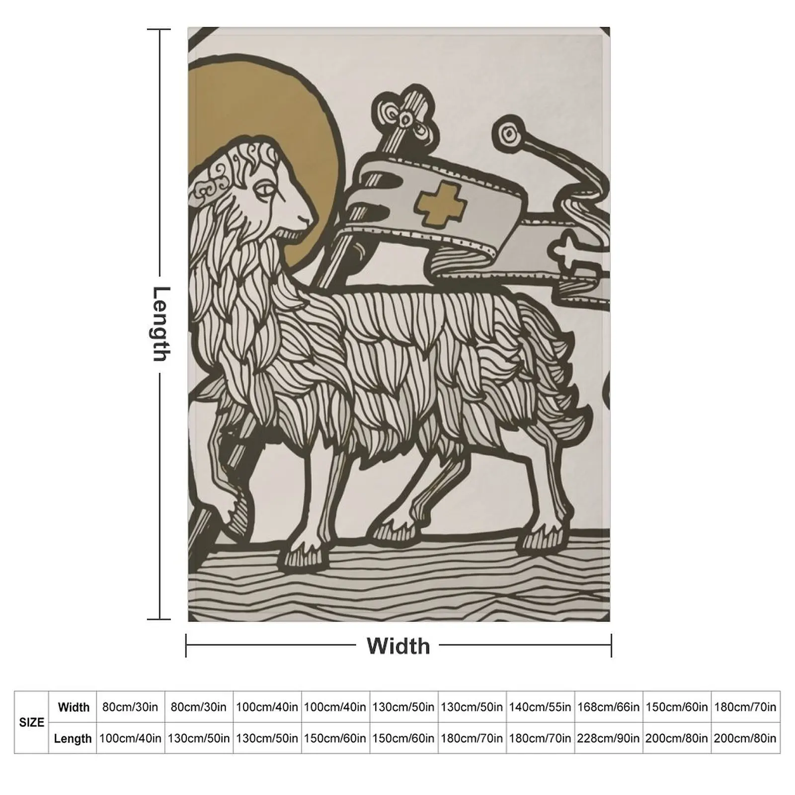 Lamb of God Throw Blanket Plaid Soft Plush Plaid Cute Plaid Decorative Throw Luxury Designer Luxury Thicken Blankets