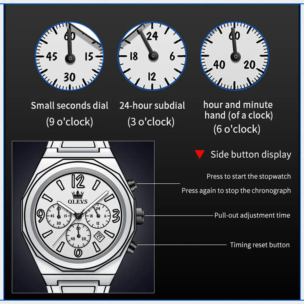 OLEVS Orologio da polso al quarzo di alta qualità cinturino in silicone impermeabile design alla moda orologio da uomo stile fumetto orologio da uomo Reloj Hombre