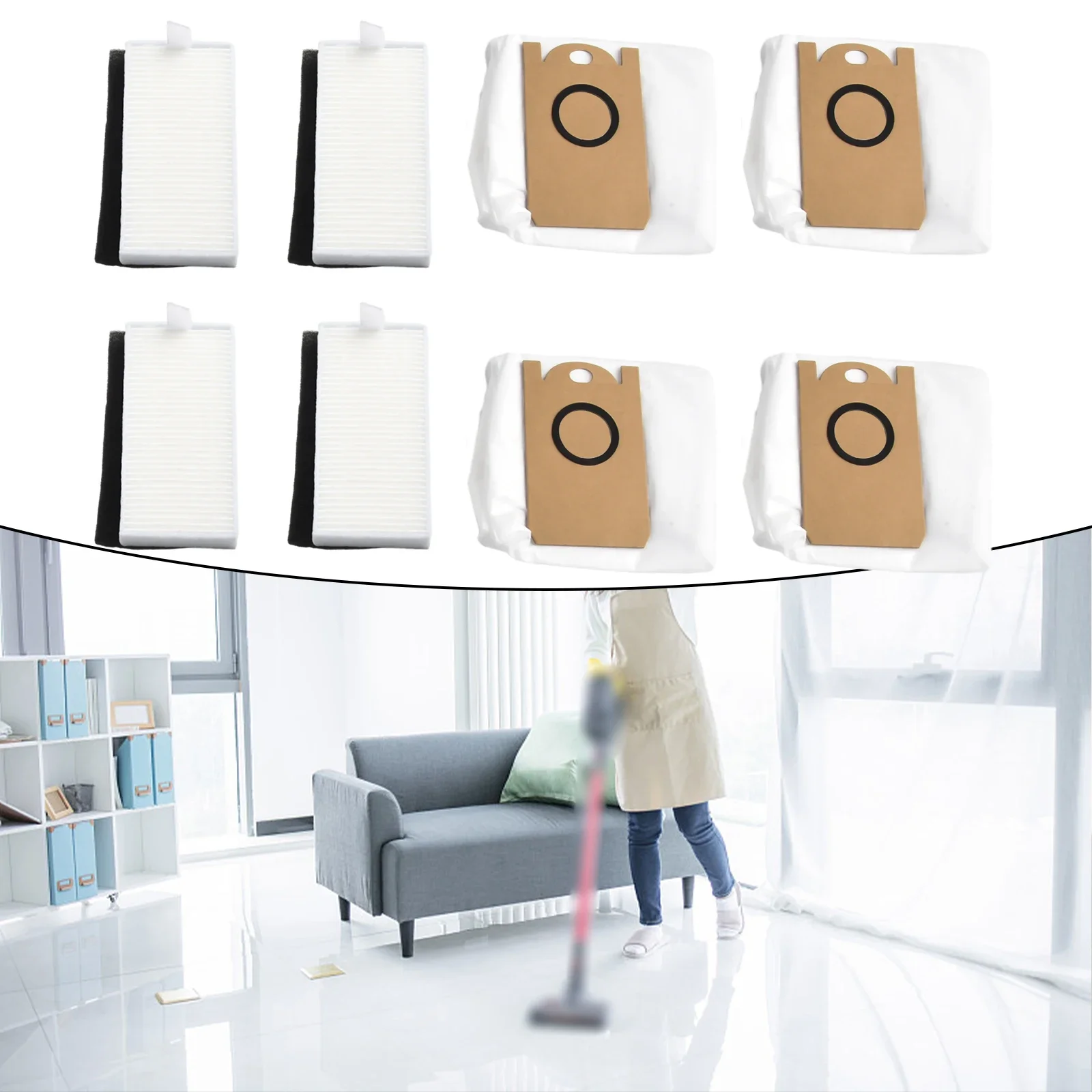 Filter Paper Product Name Filter Dust Bag Mop Compatible Air Dry Compatible Filter Dust Protect Reduce Dust Rinse