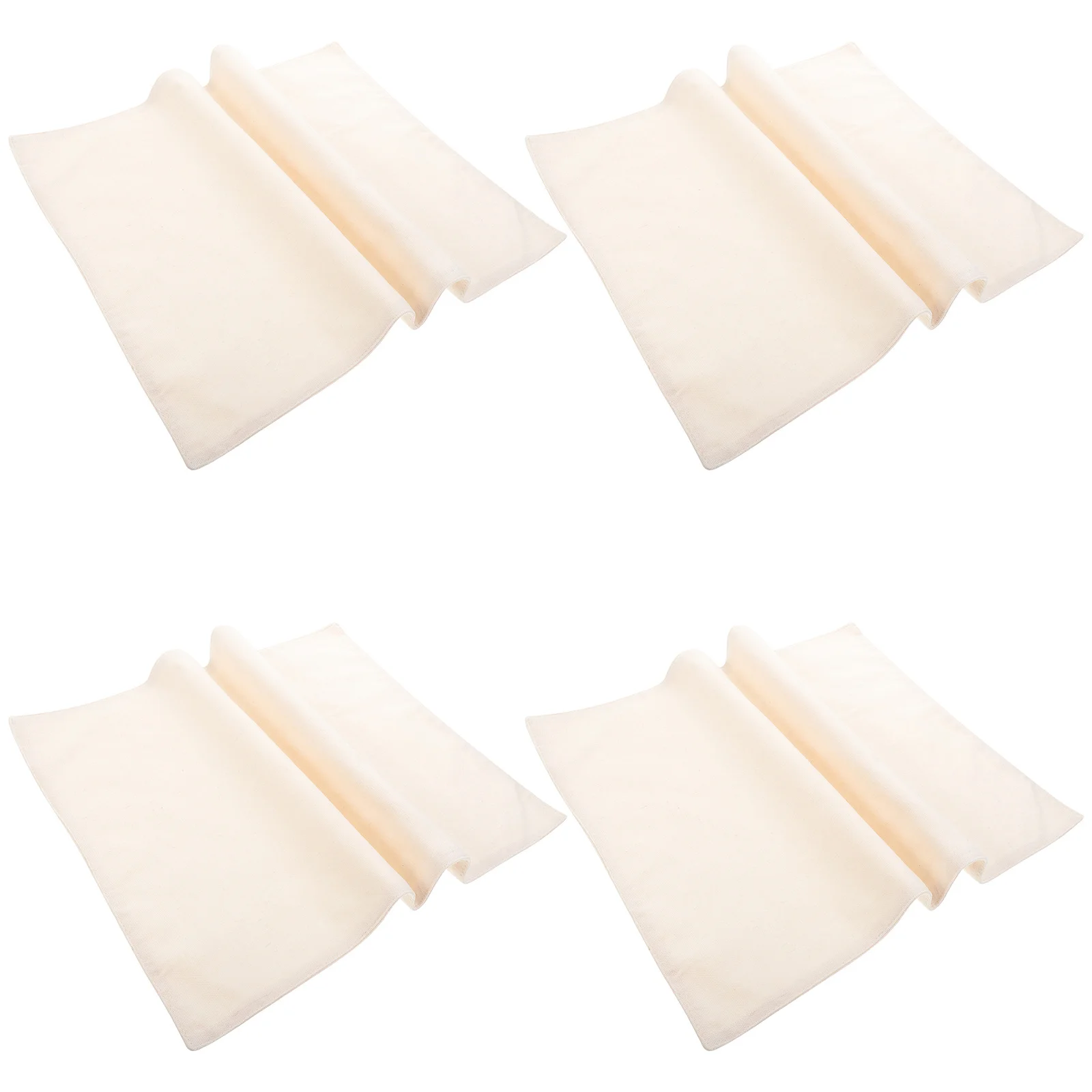 

4Pcs Linen Placemats Reusable Anti-Slip Heat-Resistant Cup Pots Tableware Mat Home Restaurant Festival Travel Decoration