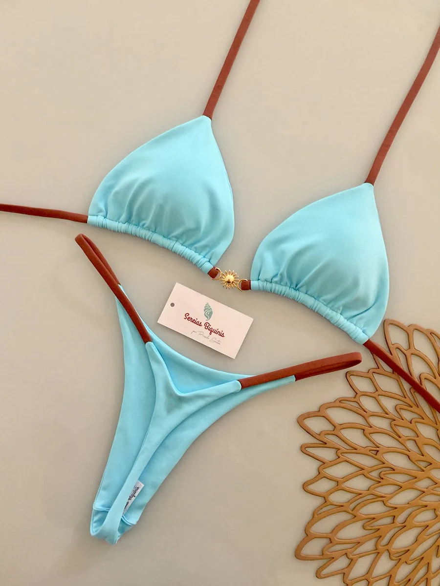 Micro Bikini 2026 Women Swimsuit Solid Swimwear Sexy Thong Bikinis Set Brazilian Beach Wear Bathing Suit Biquini Female