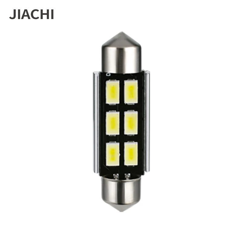 JIACHI 100PCS C5W 39MM Festoon Led Bulbs 5630Chip 5730 6SMD Canbus No Error Auto Interior Reading Light License Plate Lamp White