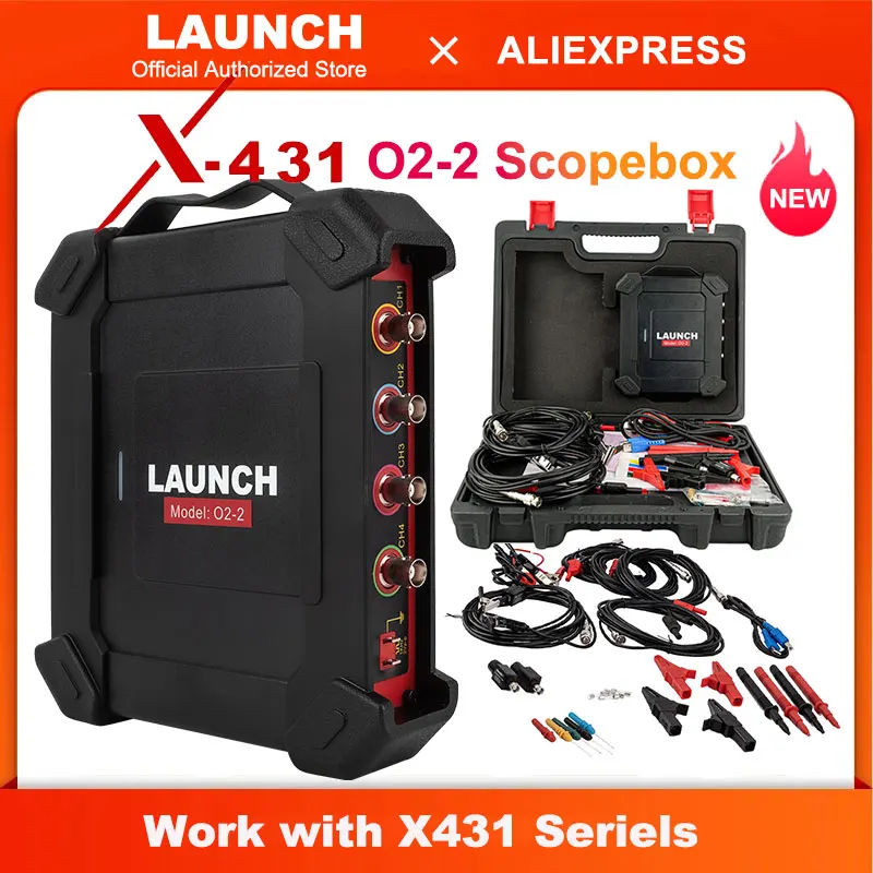 LAUNCH X-431 Oscilloscope O2-2 Scopebox Analizador 4 Channels Tester Compatible With X-431 PAD VII ,PAD V, PAD V Elite,PAD III