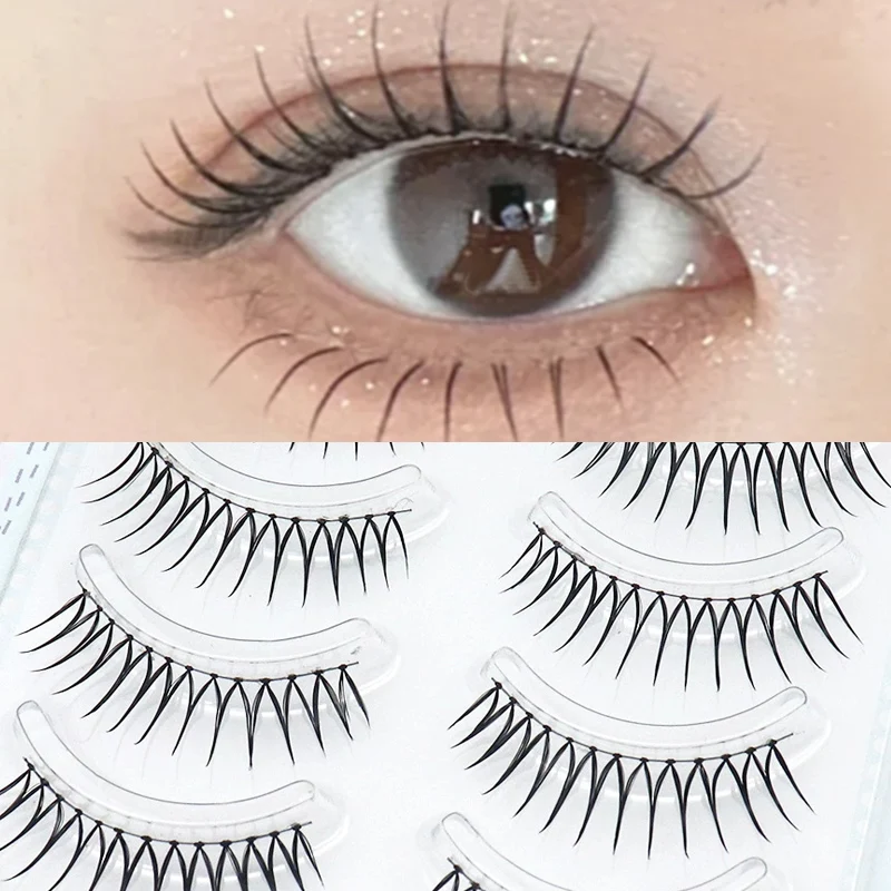 韓国 U 字型個別まつげまつげエクステンションアイドルまつげナチュラルうっすらソフトコミックアイラッシュクラスターまつげメイク