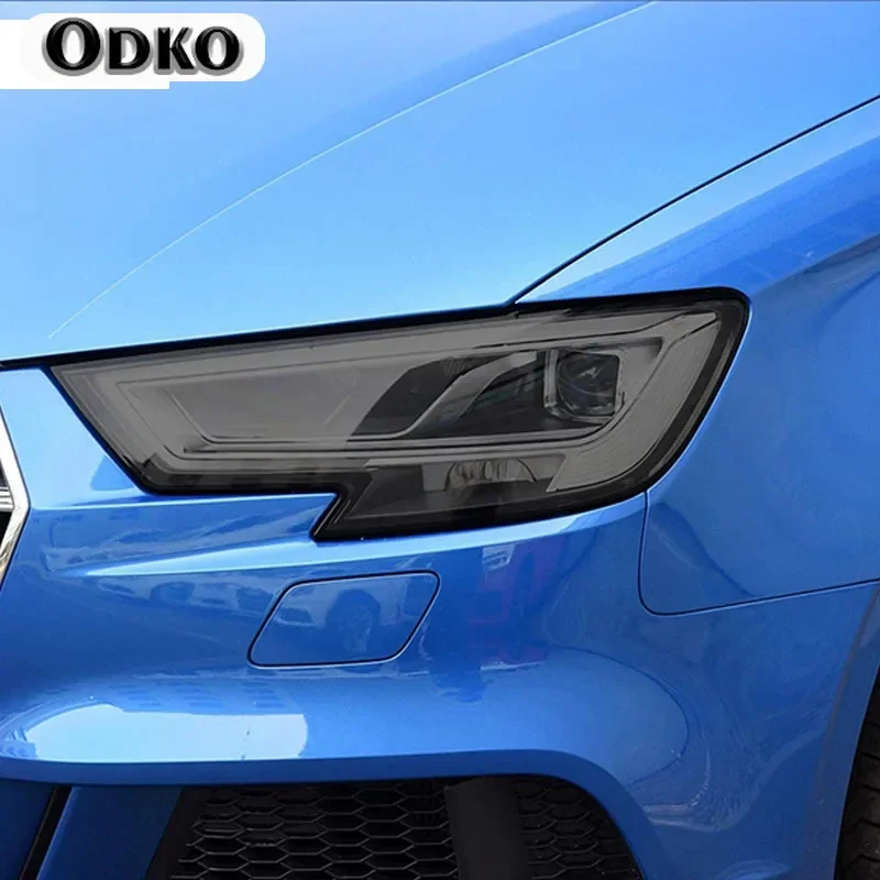 

For Audi A3 S3 RS3 8V 2013-On Sportback Accessories Car Headlight Tint Black Protective Film Protection Transparent TPU Sticker