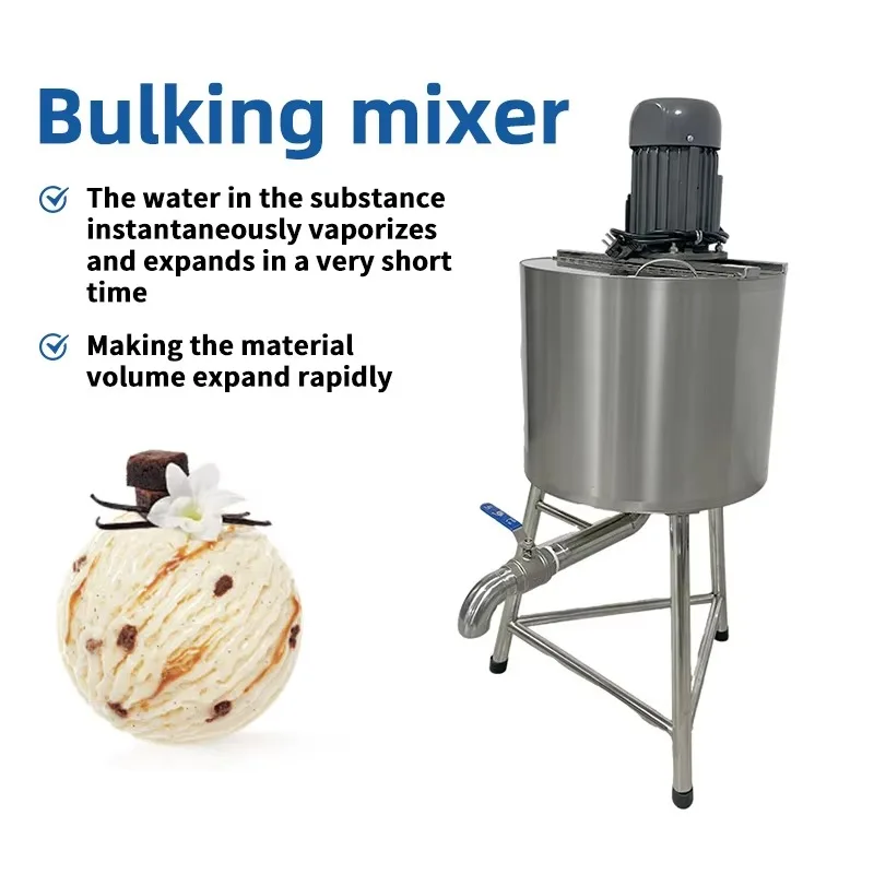 Commercial Ice Cream Bulking Mixer 304 Stainless Steel High Speed Mixing Machine for Ice Cream Raw Material Processing