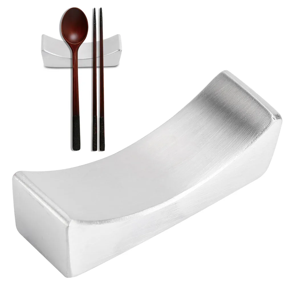 8PCS 304 Stainless Steel Chopstick Holders 2.28 * 0.71 * 0.75 inch Silver Tableware Stands Knife Fork Rests Dining Table