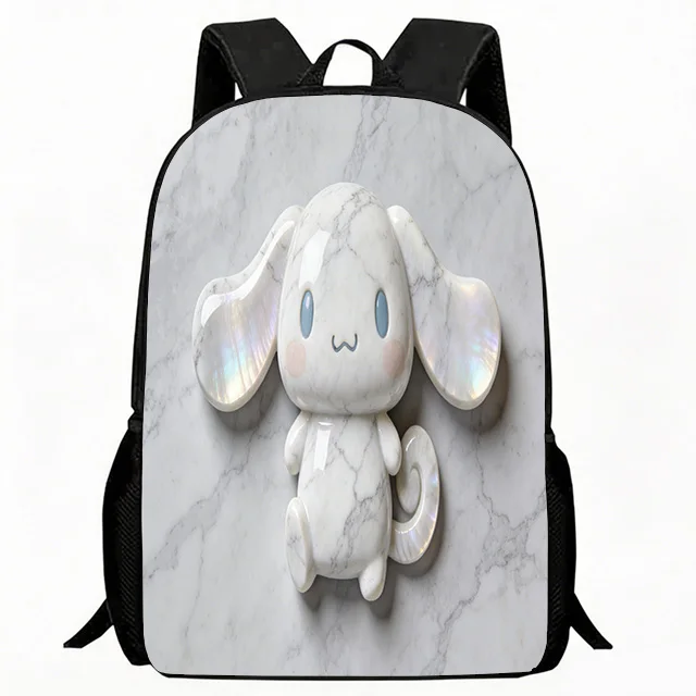 

Kids Bag Cute Marble Texture 3D Effect Cartoon Animal Print Backpack Lightweight Breathable Adjustable Shoulder Straps School Ba