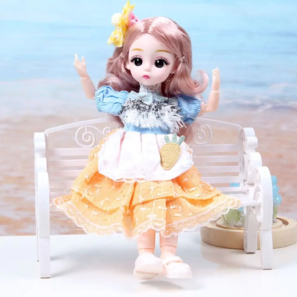 Dressing Doll Spherical Joint 30cm Anime Bjd Doll with Clothes 3D Eyes 1/6 Bjd Dolls Colorful Cute Hinged Doll Kids Toy