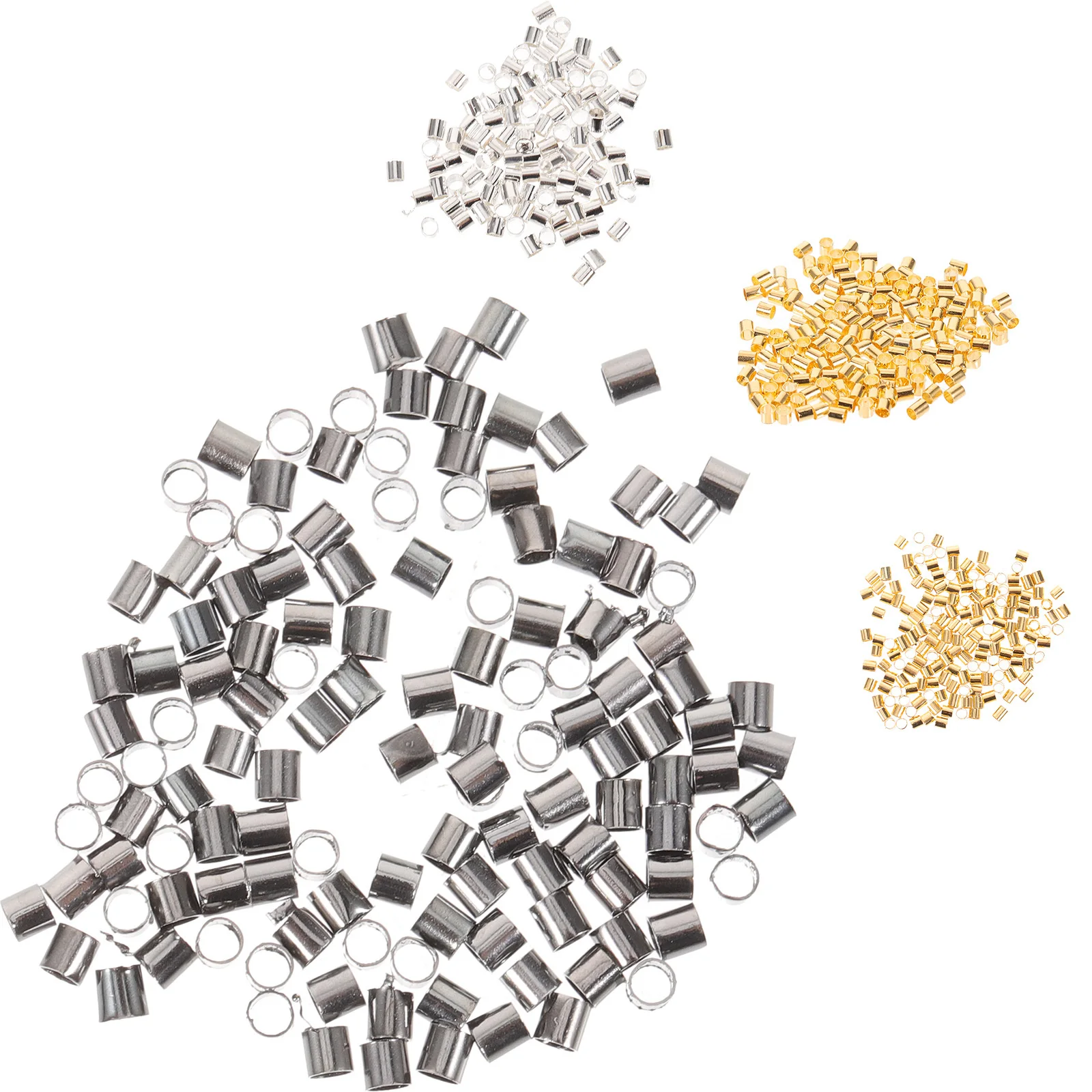 

1000pcs Crimp For Jewelry Making Diy Craft Beads Small Lightweight Storage Friendly Crafting Supplies Beads For Jewelry