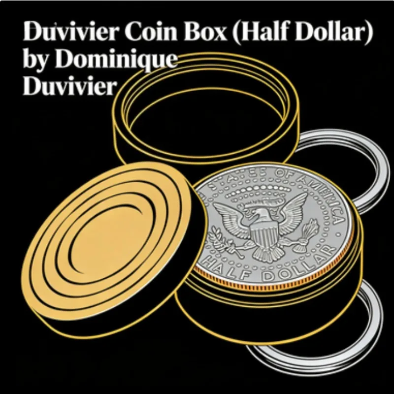 

Коробка для монет Duvivier (полудолла) — Волшебный трюк для монет 3-в-1, появляется и исчезает, иллюзия, трюк, реквизит, фокусник