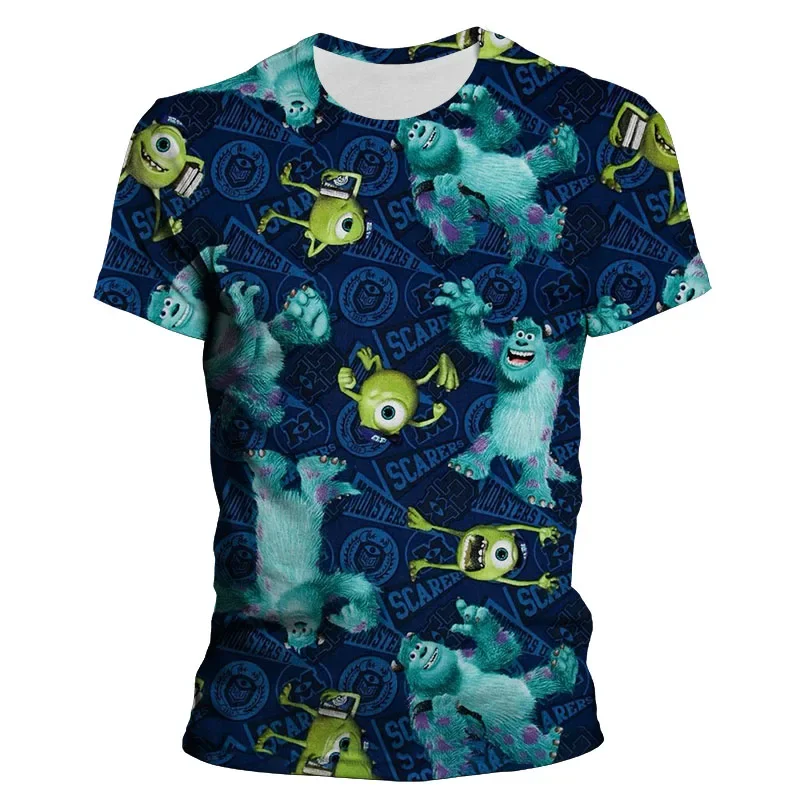 Camiseta de Sully Fur Monsters para niño y niña, camisa de manga corta con estampado 3d, a la moda