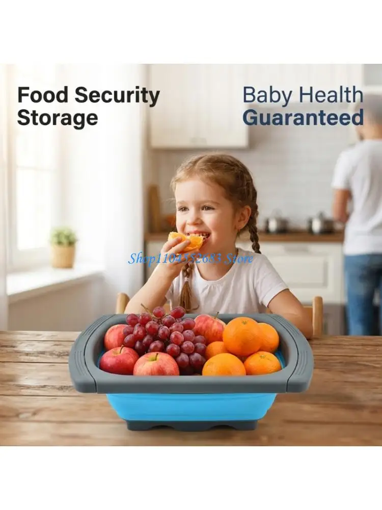 Extendable Plastic Colander Space Saving Kitchen Washing Basket Enduring