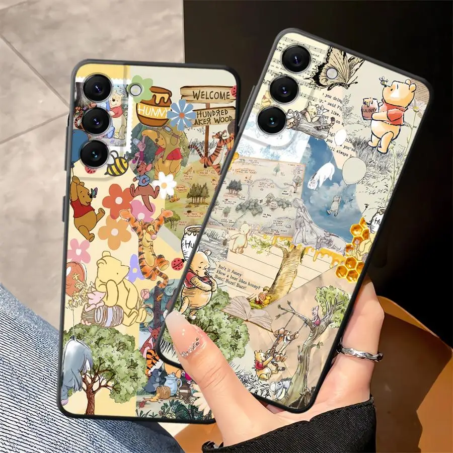 حافظة ديزني ويني ذا بوه لهاتف سامسونج جالاكسي A50 A70 A10 A20 A01 A02 A06 نوت 20 Ultra 9 10 A03 A04 A30 A40 A05 A07 ظهر ناعم