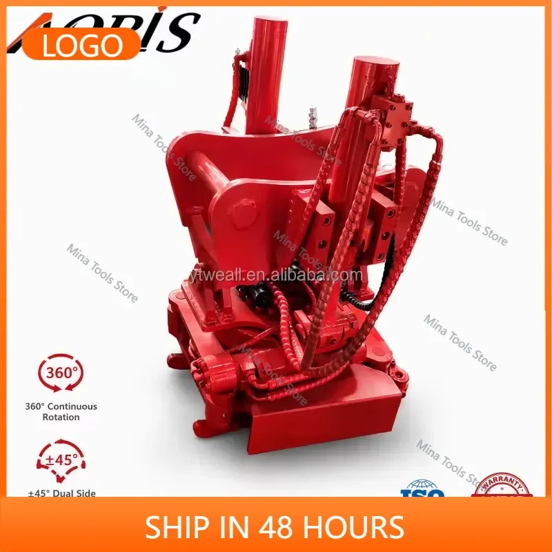 AORIS 360 Degree Rotating + 45 Degree Tilt Hydraulic Wrist Tiltrotator for 9-15T Excavator