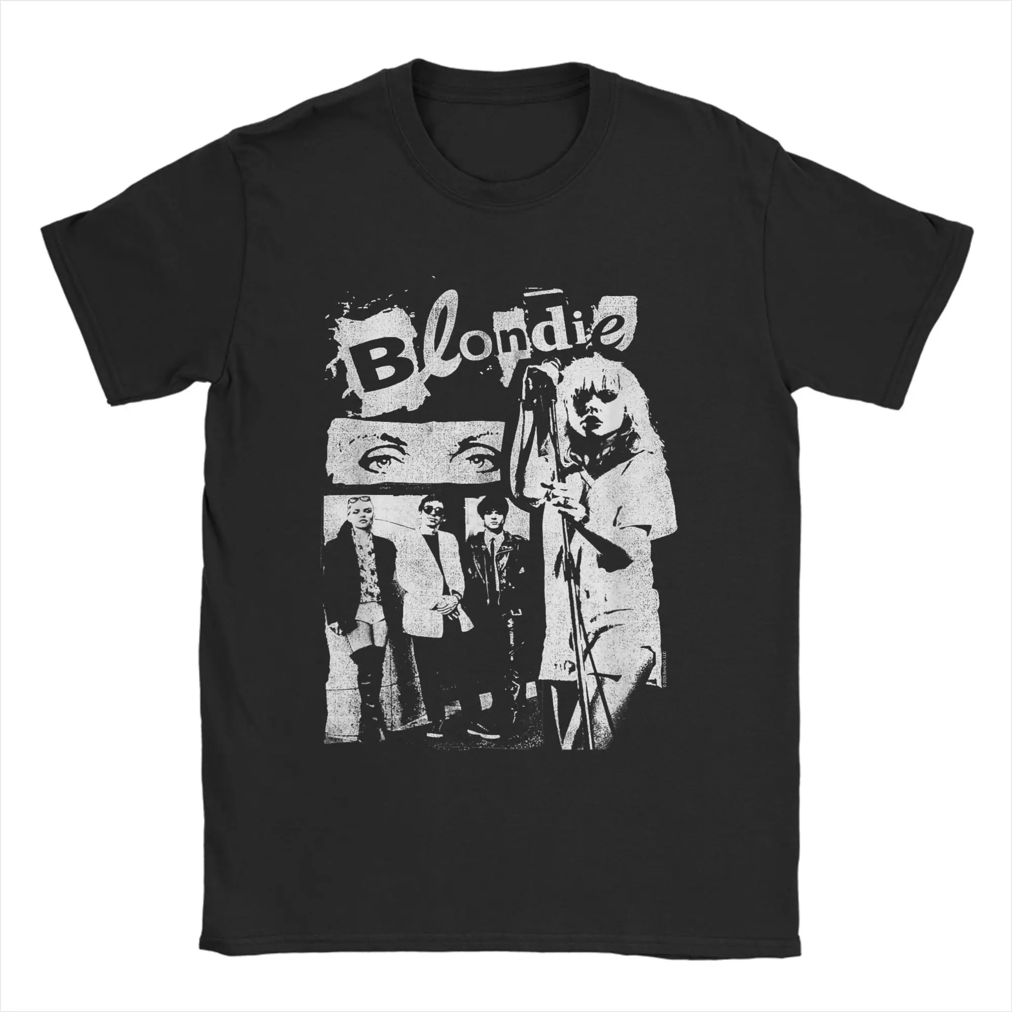 الرجال تي شيرت Blondies الشرير Zine Collage الفرقة متعة القطن الخالص تي شيرت قصير الأكمام تي شيرت الجولة الرقبة بلايز هدية فكرة #1