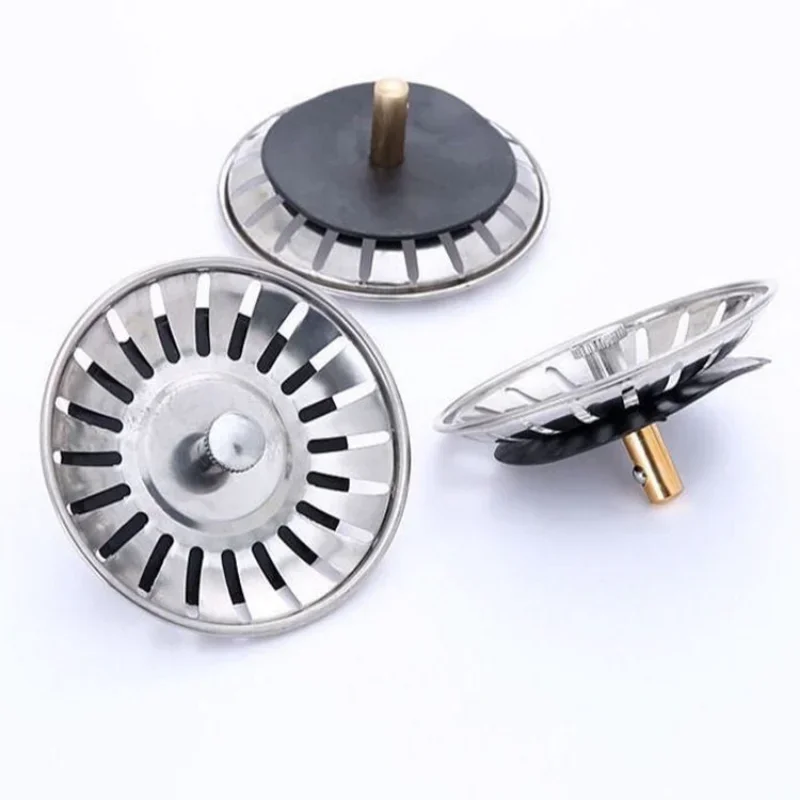 Stainless Steel Sink Strainer Waste Filter Hair Catcher Stopper Bathroom Drains Strainers Kitchen Sink Plug Accessories Tools