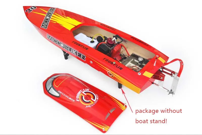 DTRC G26IP1 26CC 50KM/H Red Fiber Glass Gasoline Race ARTR RC Boat Model W/O Radio System Servos