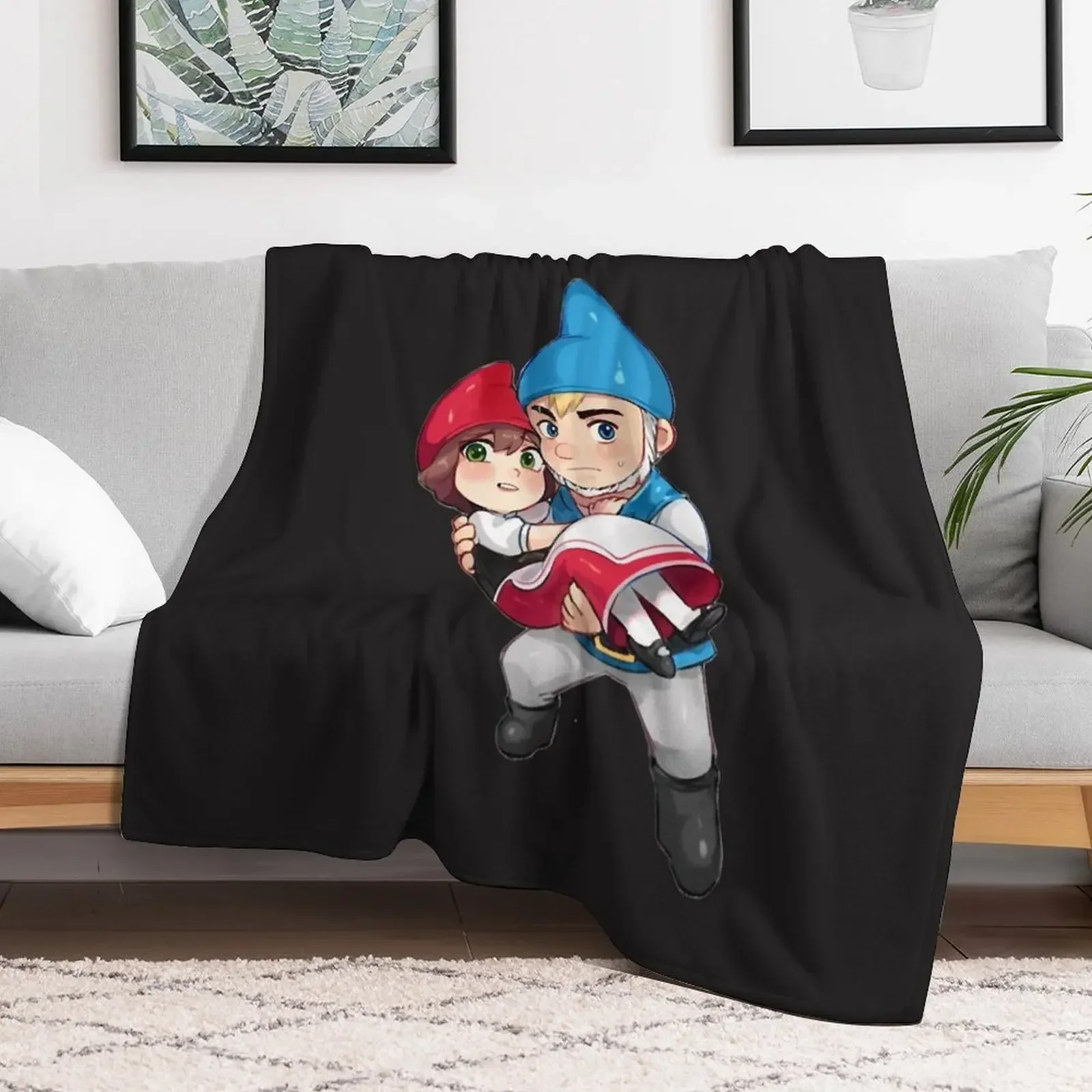 

iconic art gnomeo and juliet Sticker Throw Blanket Stuffeds warm winter Soft Plush Plaid warm for winter Blankets