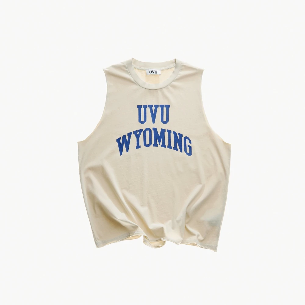 UVU 26SS WYOMING CUT-OFF Limited Series Off White Lightweight Quick Dry Breathable Tank Top Unisex for Running Workout