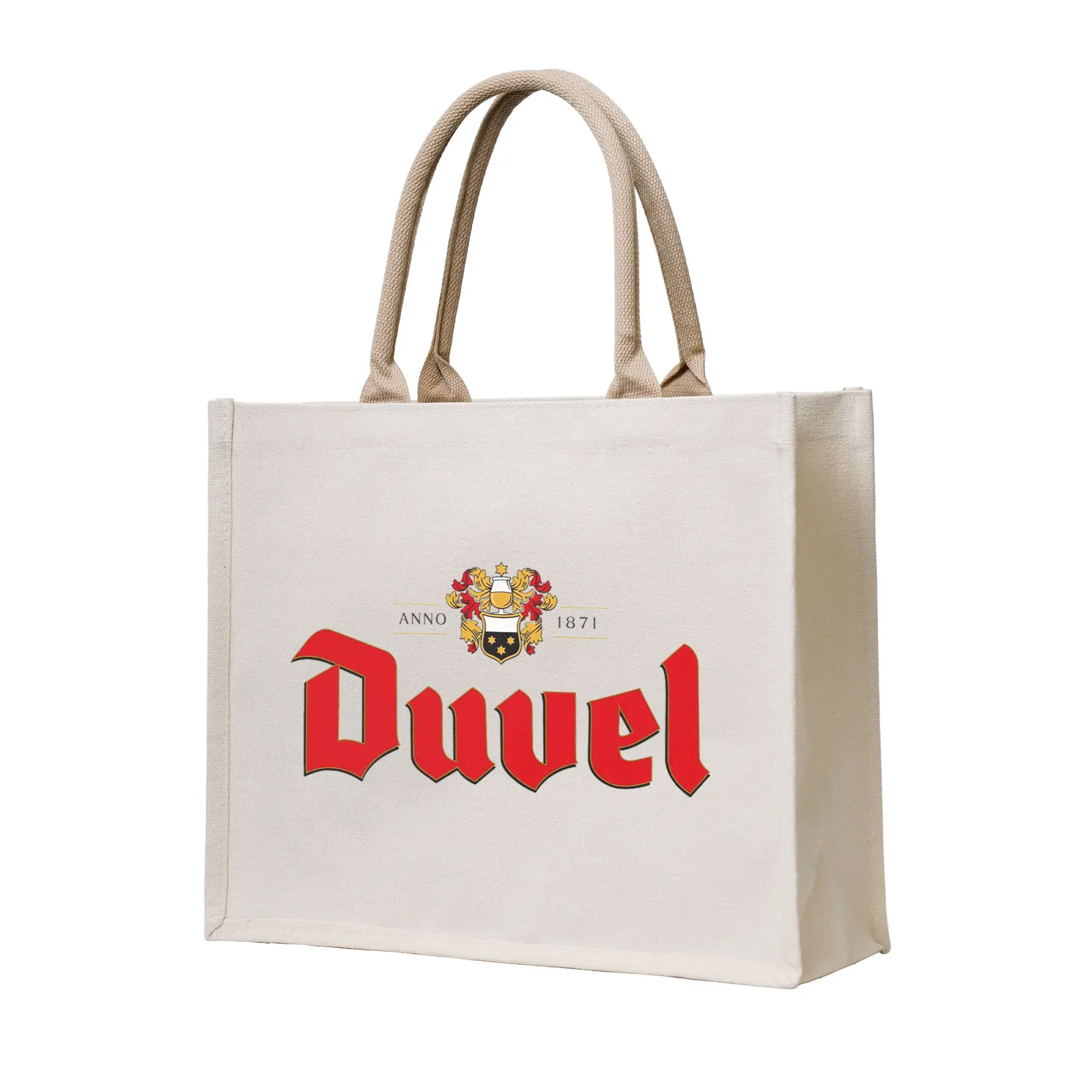 

Сумки-шопперы с логотипом Custom Duvels, холщовые, складные, для женщин, на плечо, дорожные, ручные сумки.