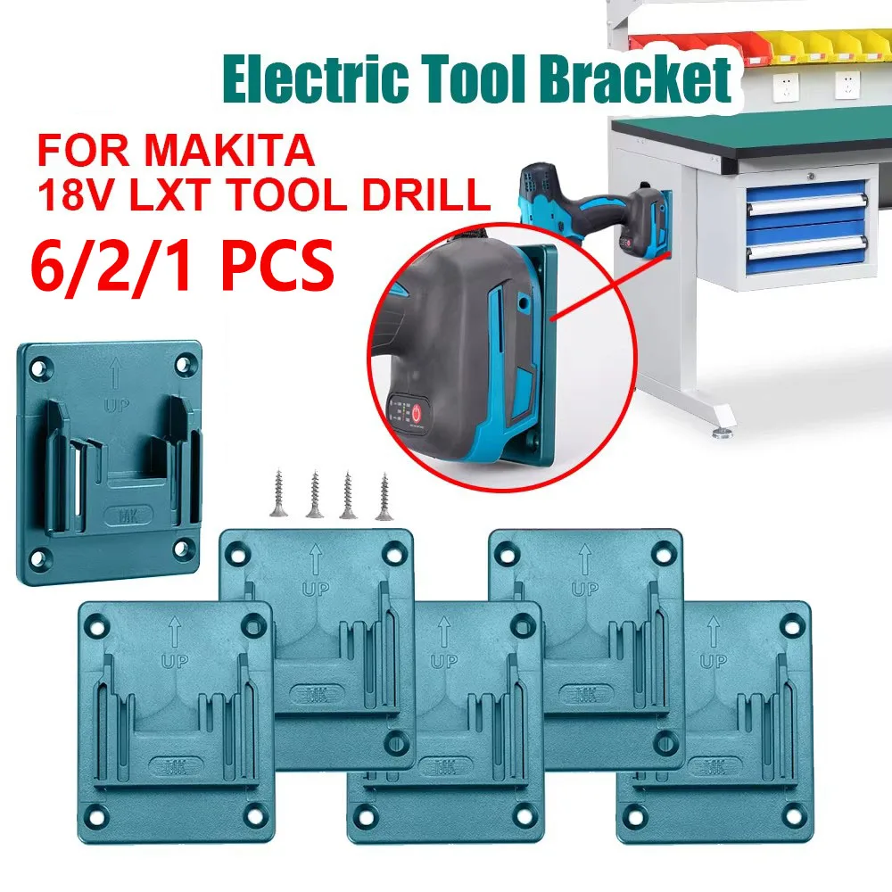 1/2/6Pcs Tool Holder Dock Mount Storage Rack for Makita 18V Fixing Devices Tool Holder Machine Drill Storage Bracket Stand Slots