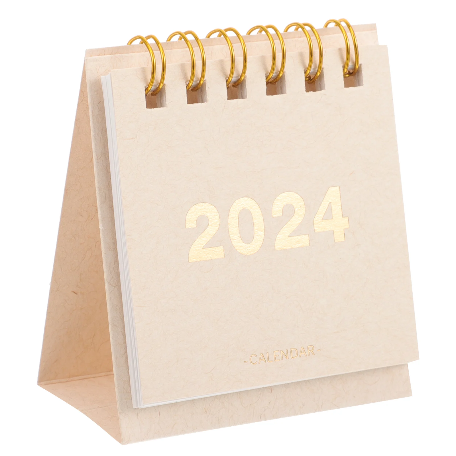 

2023 Mini Desk Calendar White 2023.07-2024.12 Small Office Decor Fresh Spiral Desktop Calendar for Home School Hotel Sturdy