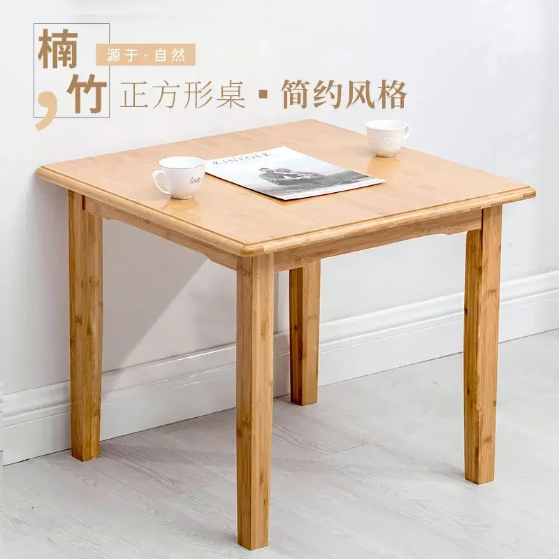 

Thickened Solid Bamboo Square Table Simple Dining Table Small Dining Tables Square Writing Learning Nordic Dining Room Furniture