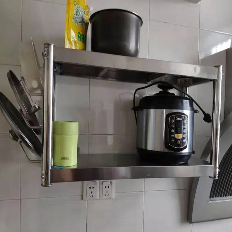 

Stainl Steel Kitchen Wall Mounted elf Restaurant Spice Storage Ra Display Layer Ra Chinese Sle Single Piece