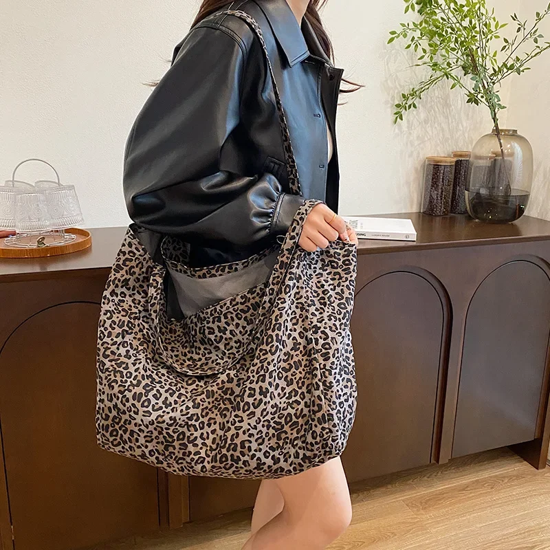 Leopard Print Women Tote Bag Casual Fashionable Shopping Bags Purse and Handbags Designer Bag Mother Kids Bags for Girl Сумка