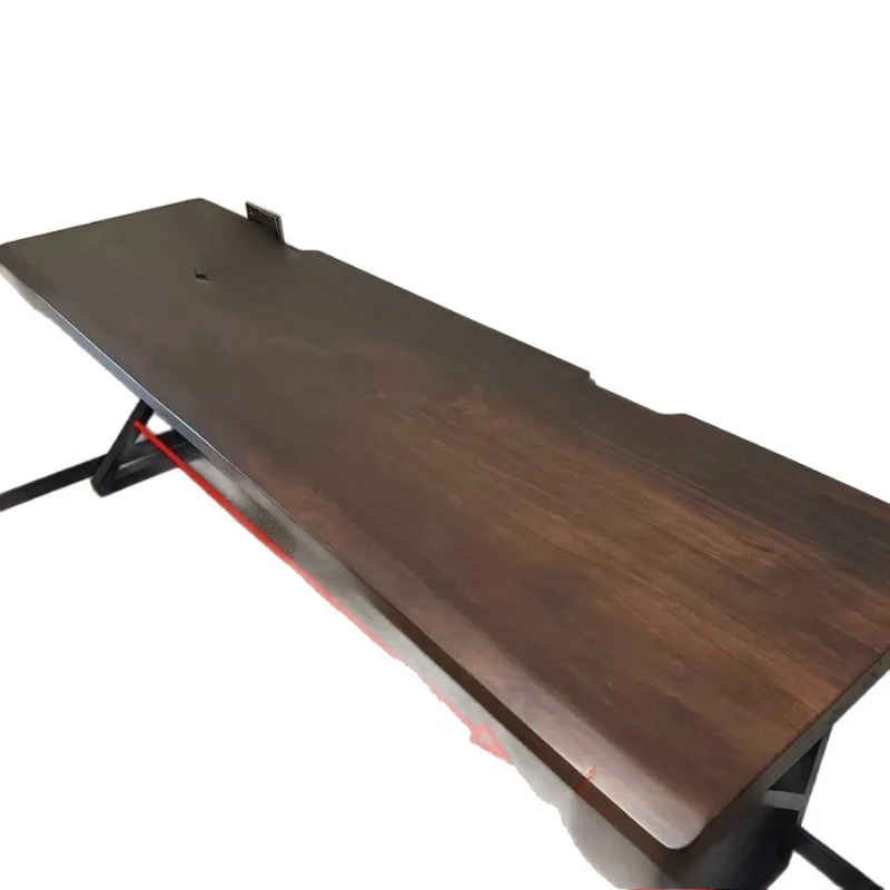 

Solid wood large board e-sports table Double computer table Desktop bedroom Household two-person desk Large long desk Workbench