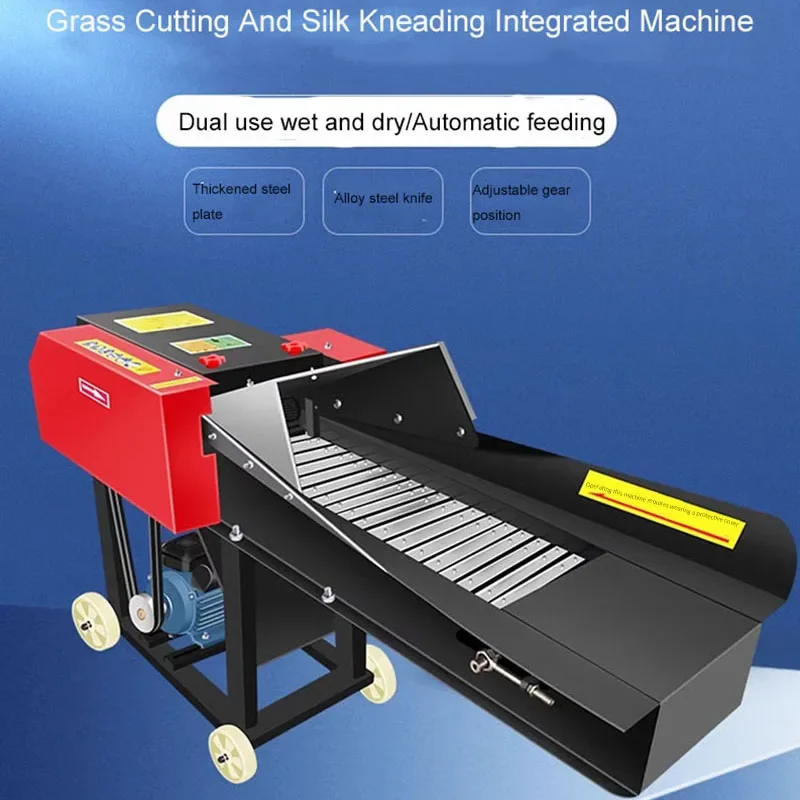 Electric Chaff Cutter, Forage Grass Chopper Hay Straw Shredder Machine for Livestock Animal Feed Making on Farm