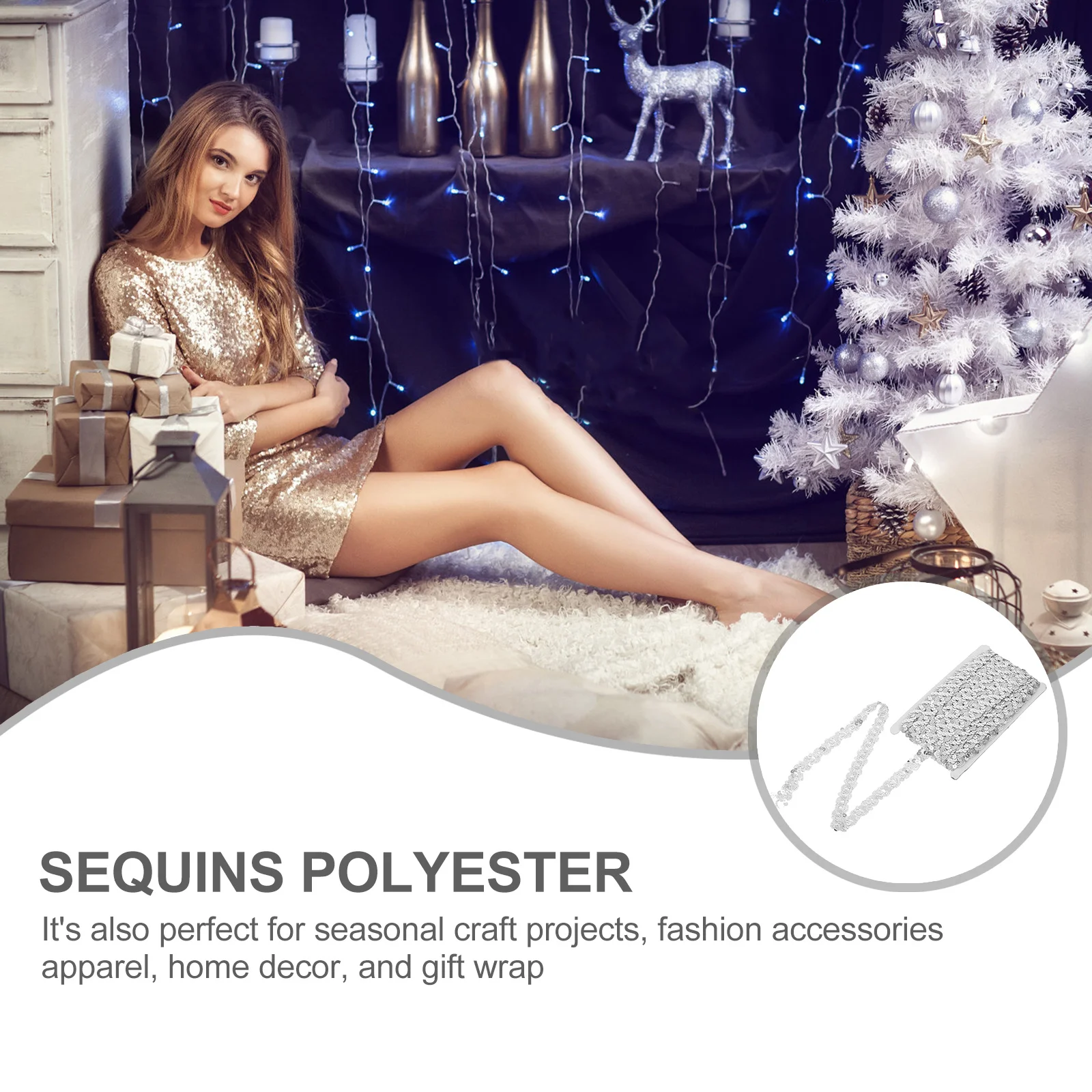 1 لفة الترتر جديلة تقليم البوليستر شريط متين للخياطة الدانتيل DIY بها بنفسك الملابس الديكور الحرفية الترتر جديلة تقليم