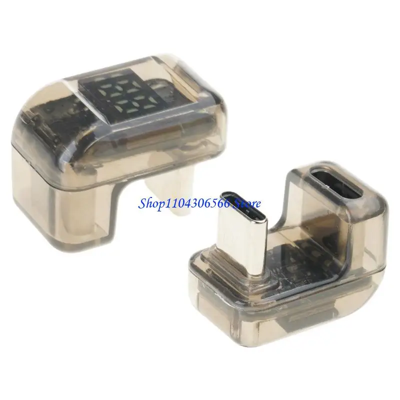 02DD Durability 180 Degree USB C Adapter with Digital Monitoring Output up to 140W