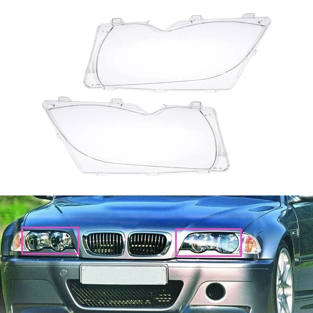 

Front Headlight Lens Cover For BMW E46 3-Series 4DR 2002-2005 Headlight Headlamp Lense Clear Cover Transparent Lampshade
