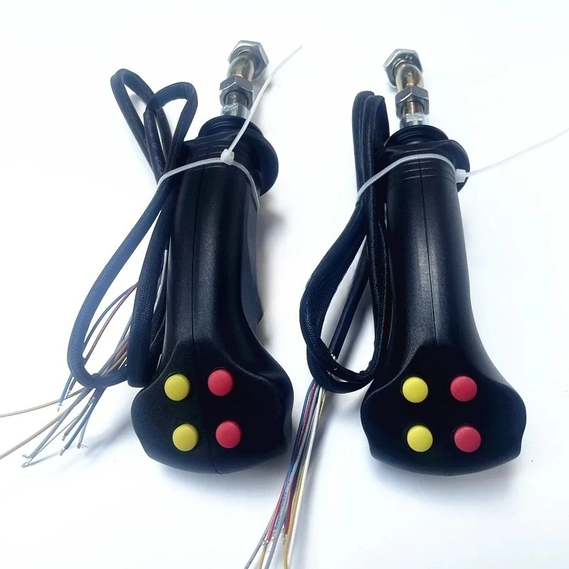 

High quality Excavation clip grab logging ironstone agricultural harvester modified electronic control 5 button joystick handle