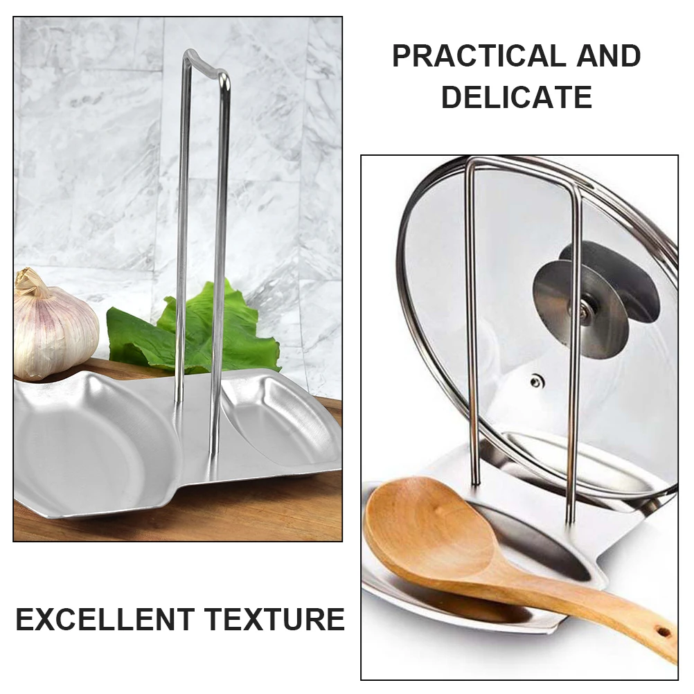 

1Pcs Kitchen Utensils Holder Stainless Steel Spoon Pot Lid Stand Rack Pan Cover Organizer Kitchen Storage Rack
