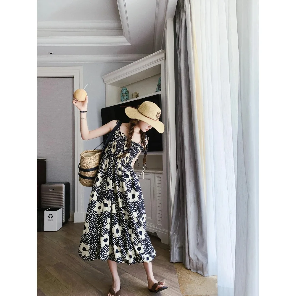 

High-grade Pure Hand-woven Straw Hand-woven Women's Summer Straw Hat with Large Brim Calfskin To Block UV Rays and Cool Downn