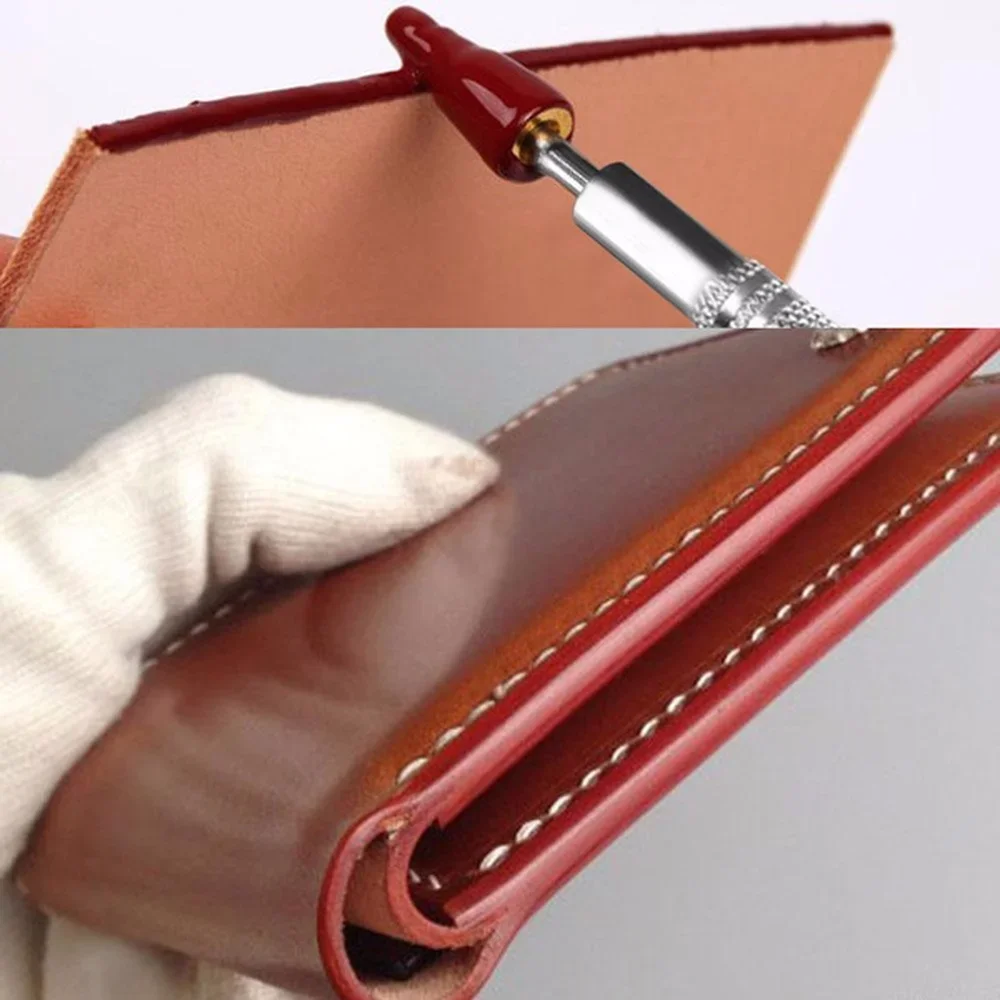 Aplicador de pluma de tinte de aceite con borde de cuero, herramienta de rodillo de pintura rápida, se aplica rápidamente en la parte superior